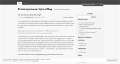Desktop Screenshot of finalexpensescripts.wordpress.com
