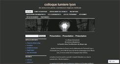 Desktop Screenshot of colloquelumierelyon.wordpress.com