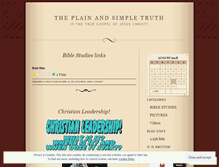 Tablet Screenshot of plainsimpletruth.wordpress.com