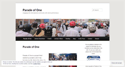 Desktop Screenshot of paradeofone.wordpress.com