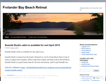 Tablet Screenshot of frolanderbaybeachretreat.wordpress.com