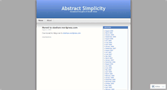 Desktop Screenshot of abstractsimplicity.wordpress.com