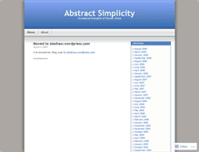 Tablet Screenshot of abstractsimplicity.wordpress.com