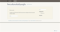 Desktop Screenshot of burcukarakahyaoglu.wordpress.com