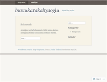 Tablet Screenshot of burcukarakahyaoglu.wordpress.com