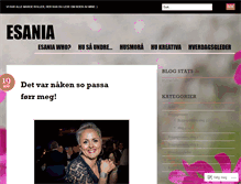 Tablet Screenshot of esania.wordpress.com