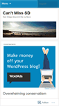 Mobile Screenshot of cantmisssd.wordpress.com