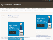 Tablet Screenshot of mysharepointadventures.wordpress.com