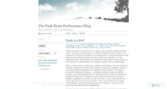 Desktop Screenshot of peakbrainperformance.wordpress.com