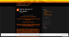 Desktop Screenshot of embellishthis.wordpress.com