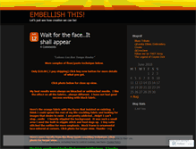 Tablet Screenshot of embellishthis.wordpress.com