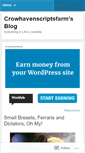Mobile Screenshot of crowhavenscriptsfarm.wordpress.com