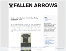 Tablet Screenshot of fallenarrows.wordpress.com