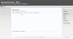 Desktop Screenshot of goodthinkernot.wordpress.com