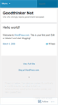 Mobile Screenshot of goodthinkernot.wordpress.com