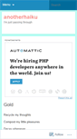 Mobile Screenshot of anotherhaiku.wordpress.com
