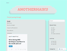 Tablet Screenshot of anotherhaiku.wordpress.com