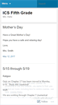 Mobile Screenshot of icsfifthgrade.wordpress.com