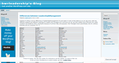 Desktop Screenshot of hwrleadership.wordpress.com