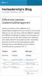 Mobile Screenshot of hwrleadership.wordpress.com