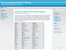 Tablet Screenshot of hwrleadership.wordpress.com