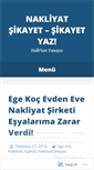 Mobile Screenshot of evdenevenakliyatsikayetler.wordpress.com