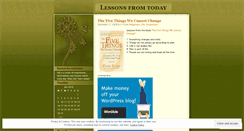 Desktop Screenshot of lessonsfromtoday.wordpress.com