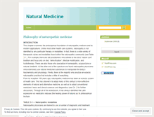 Tablet Screenshot of naturalmedicine1.wordpress.com