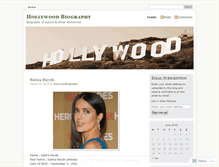 Tablet Screenshot of hollywoodbiography.wordpress.com