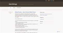 Desktop Screenshot of aakritiblogs.wordpress.com