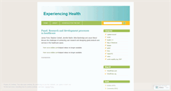 Desktop Screenshot of experiencinghealth.wordpress.com