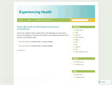 Tablet Screenshot of experiencinghealth.wordpress.com