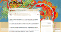 Desktop Screenshot of boldblonde.wordpress.com