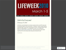 Tablet Screenshot of lifeweek.wordpress.com