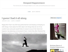 Tablet Screenshot of designedhappenstance.wordpress.com