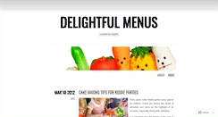 Desktop Screenshot of delightfulmenus.wordpress.com