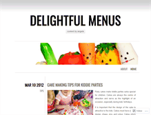 Tablet Screenshot of delightfulmenus.wordpress.com