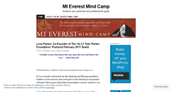 Desktop Screenshot of mteverestmindcamp.wordpress.com