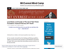 Tablet Screenshot of mteverestmindcamp.wordpress.com