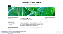 Desktop Screenshot of lessonsofgenerationy.wordpress.com