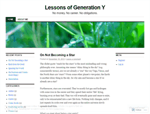 Tablet Screenshot of lessonsofgenerationy.wordpress.com