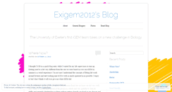Desktop Screenshot of exigem2012.wordpress.com