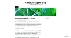 Desktop Screenshot of coffeeonesugar.wordpress.com