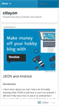 Mobile Screenshot of ctlayon.wordpress.com
