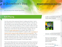 Tablet Screenshot of chameleoninthespectrum.wordpress.com