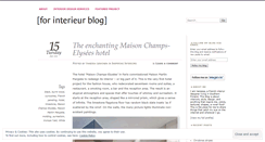 Desktop Screenshot of forinterieur.wordpress.com