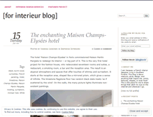 Tablet Screenshot of forinterieur.wordpress.com