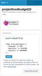 Mobile Screenshot of projectfoodbudget20.wordpress.com
