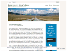 Tablet Screenshot of indifferentmind.wordpress.com