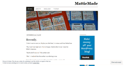 Desktop Screenshot of mattiemade.wordpress.com